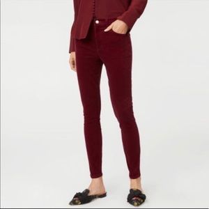 NWT CLUB MONACO RED ALESSIA CORDUROY PANTS